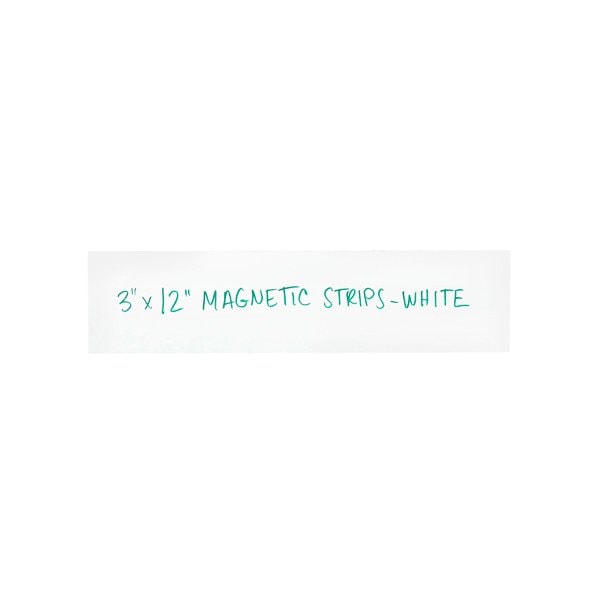 Bsc Preferred 3 x 12'' White Warehouse Labels - Magnetic Strips, 25PK LH185 - main